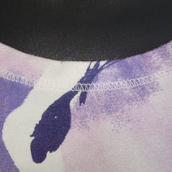 Weekends by Chico's Floral Sweeping Scoopneck Top Size 1 (medium) - Picture 3 of 6